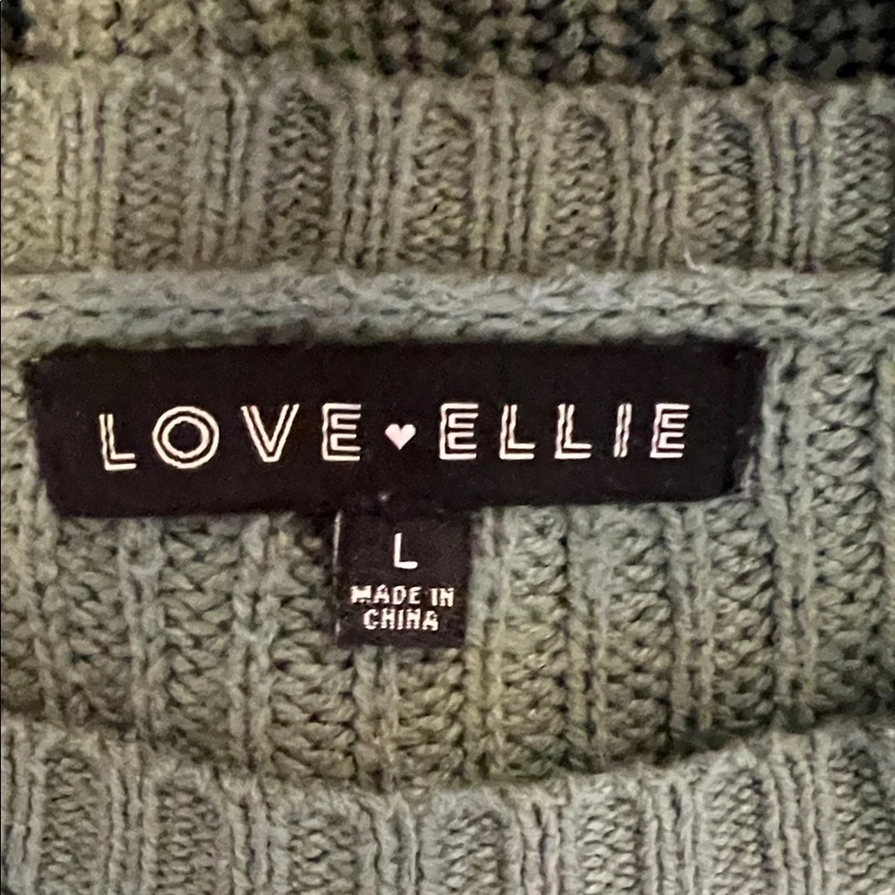 Cozy Kids Striped Sweater - Green and Cream - Picture 4 of 4